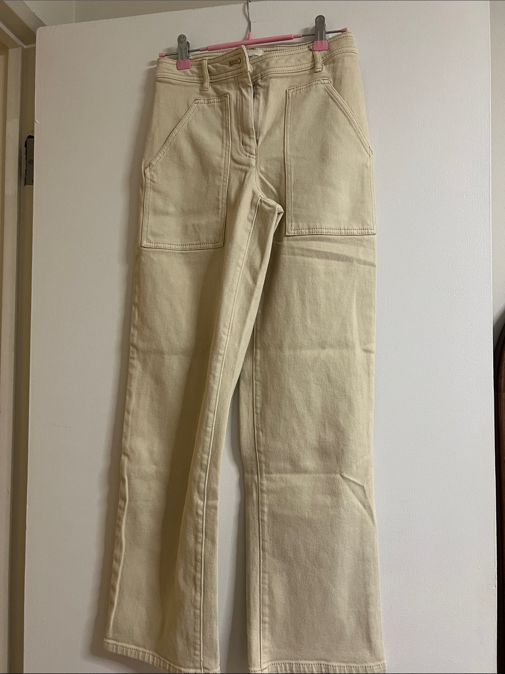 Wilfred Wide-Leg Utility Pants in Cream
